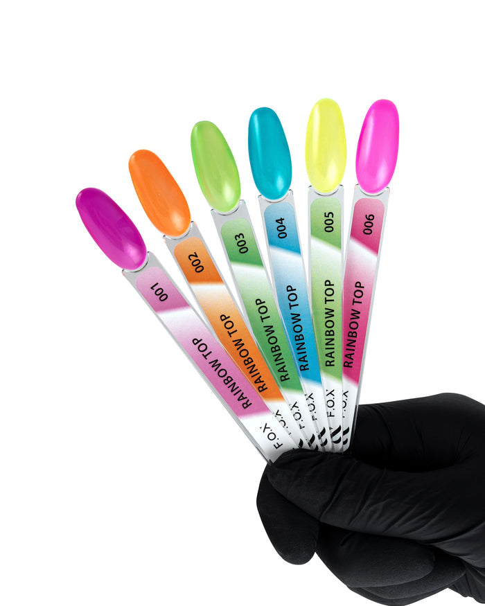 F.O.X Top Rainbow — Nail Swatch Sticks (set of 6) F.O.X