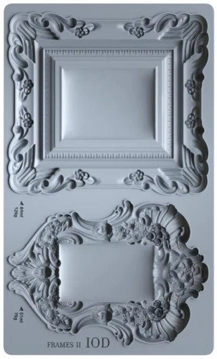 Decorative frame mold on a gray background