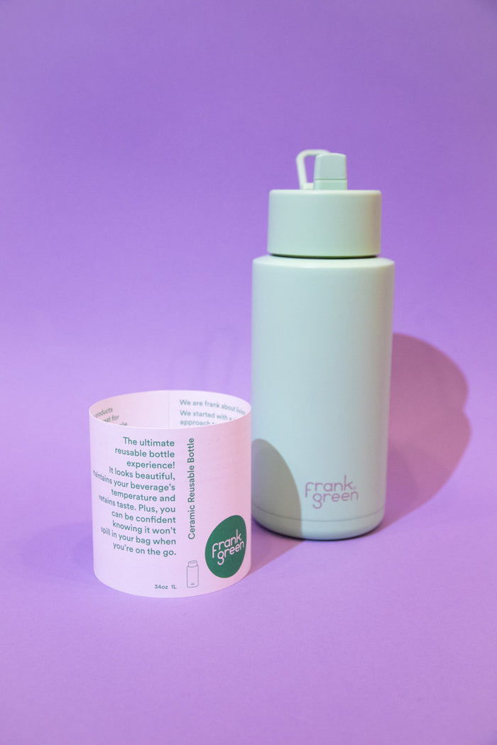 Frank Green Reusable Bottle 34oz- Mint Gelato