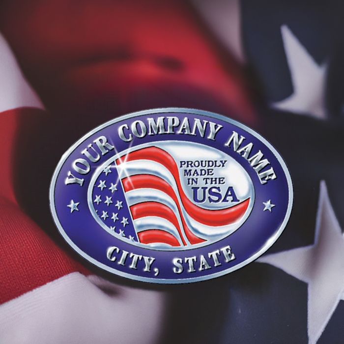 FSEMA11 Personalized Made in America Seal MA-11 1 3/4 x 1 1/4" QTY 125