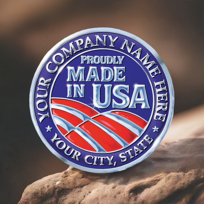 FSEMA2 Personalized Made in America Seal MA-2 2 1/4" Circle" QTY 125