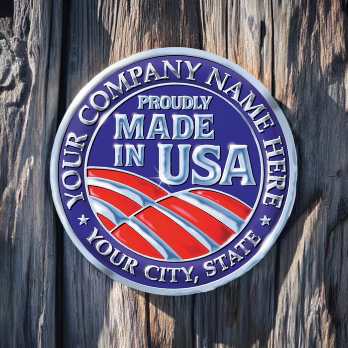 FSEMA2 Personalized Made in America Seal MA-2 2 1/4" Circle" QTY 125