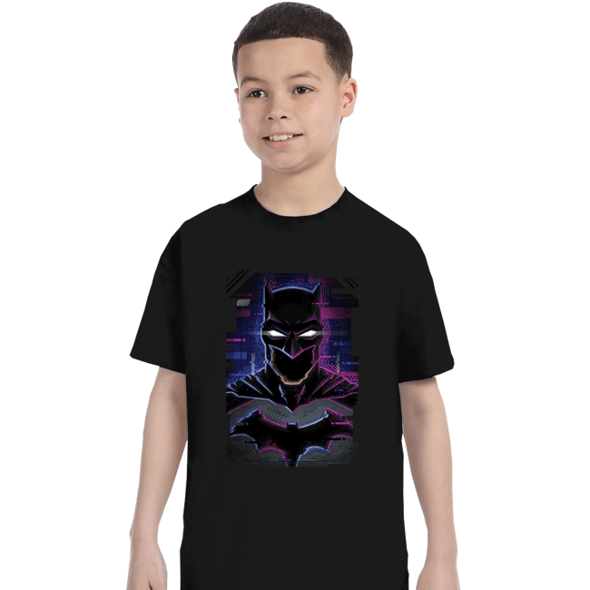 Daily_Deal_Shirts T-Shirts, Youth / XS / Black Glitch Batman