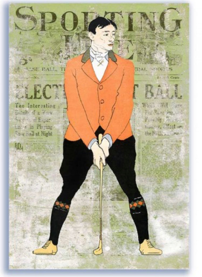 Golf  Poster, rice paper design by Paper Designs Italy, arts & entertainment > hobbies & creative arts > arts & crafts, for decoupage and crafting