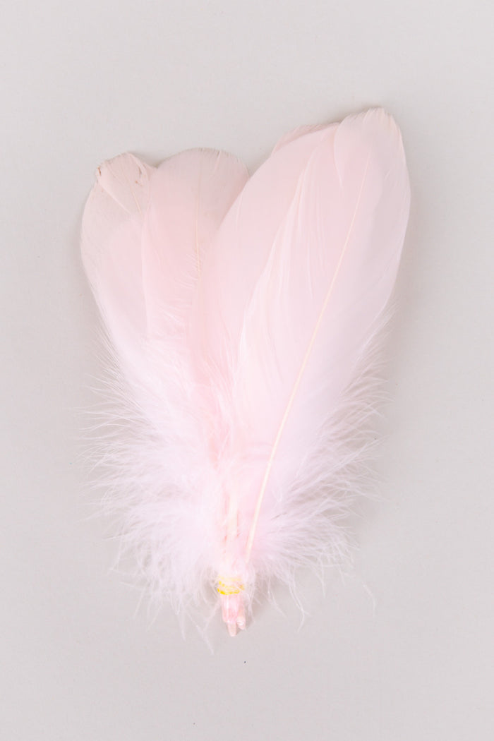 Goose Feathers Bundle of 6 - Yellow Rubber Band - FINAL SALE