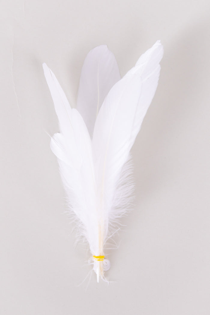 Goose Feathers Bundle of 6 - Yellow Rubber Band - FINAL SALE