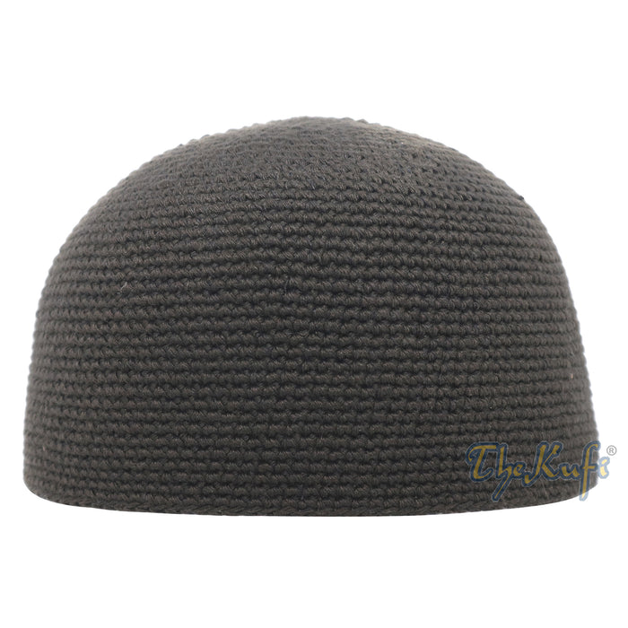 Graphite Hand-Crocheted 100% Cotton Kufi Hat Design and Comfortable Fit