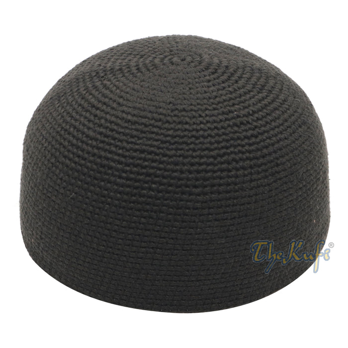 Graphite Hand-Crocheted 100% Cotton Kufi Hat Design and Comfortable Fit