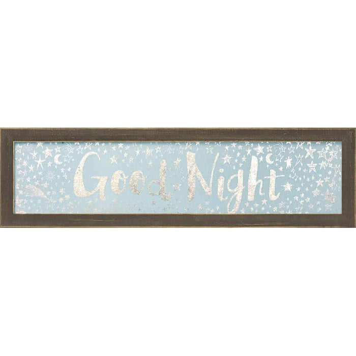 GreenBox Art- Embellished Canvas - Framed Good Night Blue