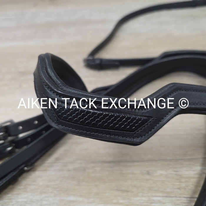 Grewal Equestrian Cobra Monorcown Bridle with Bradoon Hanger & Matching Reins, B