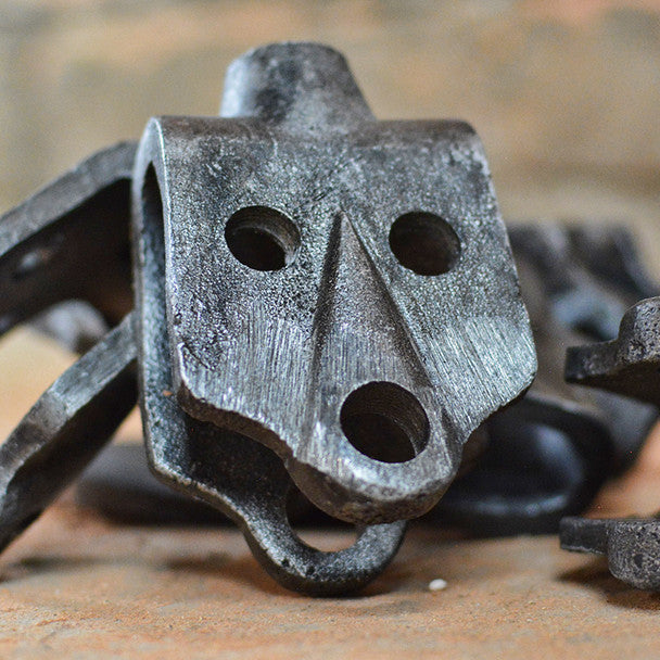 Grunge Pulley Wheel Bracket - Antique Black finish
