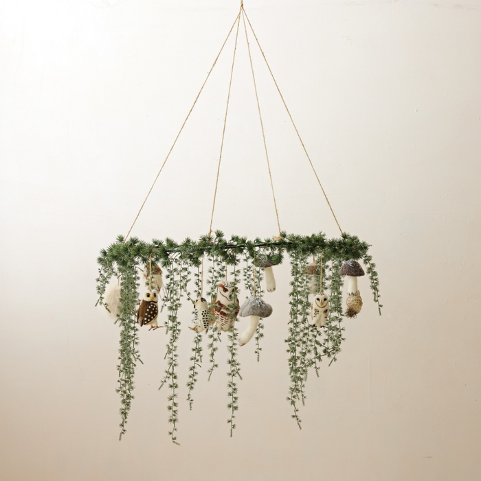 Hanging Faux Cedar Wreath - 13 Hub Lane   |  Christmas Wreaths