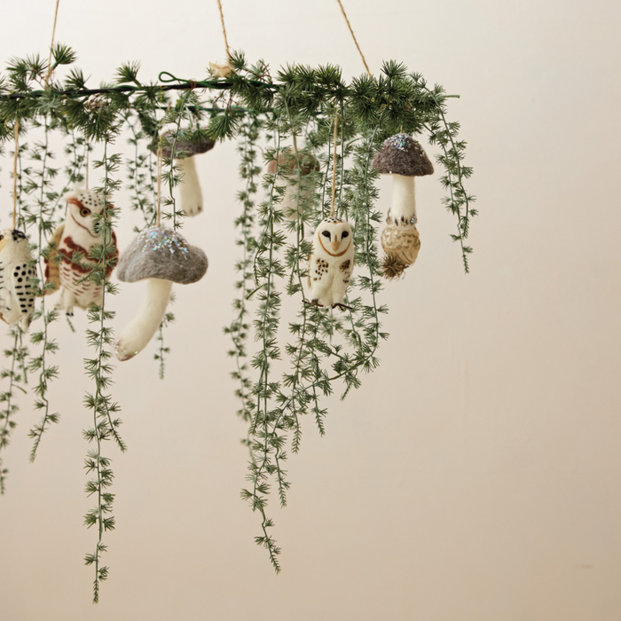 Hanging Faux Cedar Wreath - 13 Hub Lane   |  Christmas Wreaths