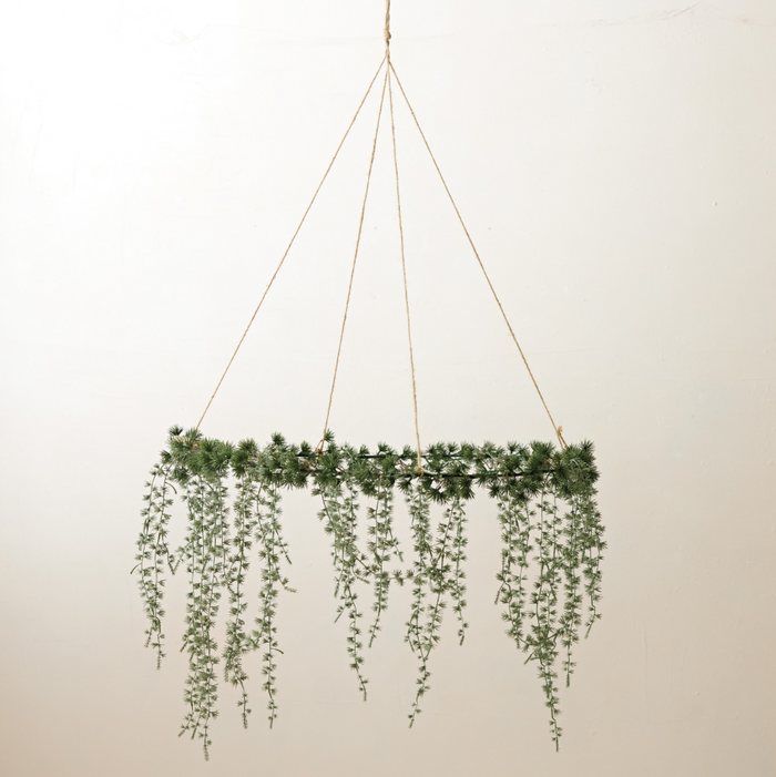 Hanging Faux Cedar Wreath - 13 Hub Lane   |  Christmas Wreaths