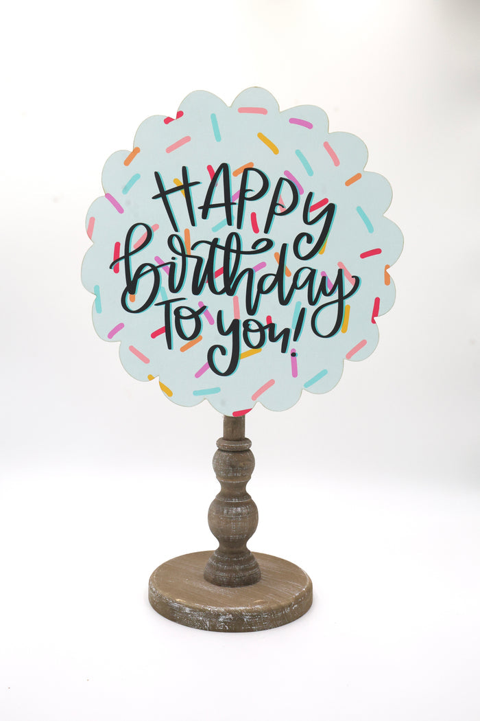 Happy Birthday to You Scallop Topper