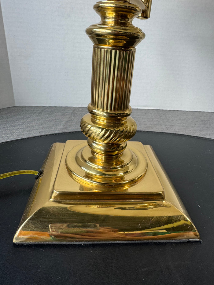 Heavyweight Brass Swing Arm Desk Lamp (WORKS)