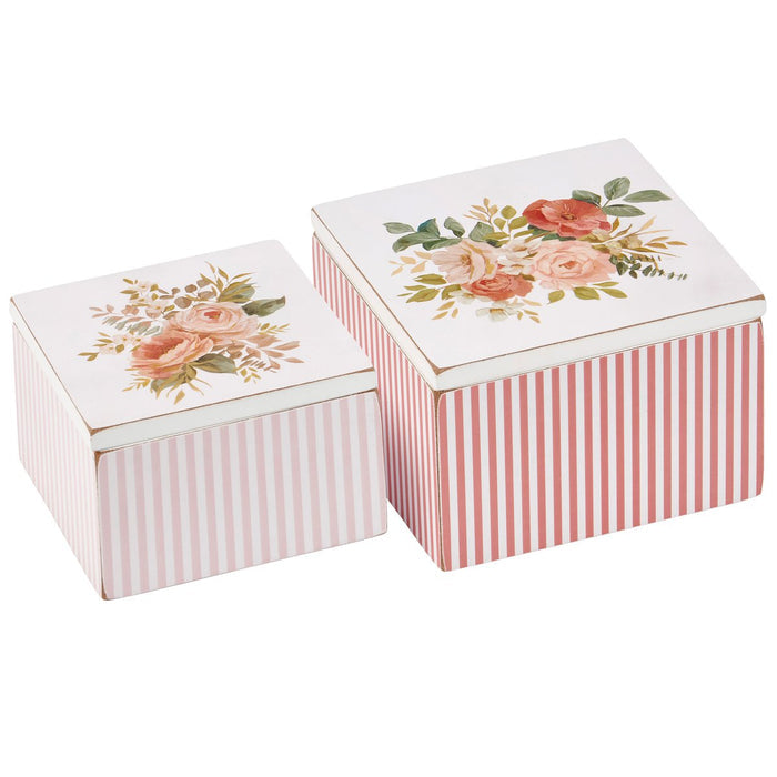 Hinged Box - Rose Bouquet Hinged Box Large
