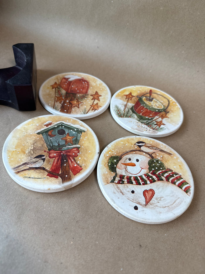 Holiday Coasters - Set Of 4