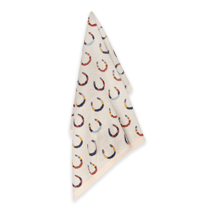 Horseshoe - Organic Cotton Jacquard Knit Baby Blanket (Texture)