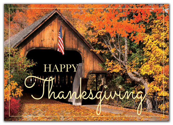 HP03395 - H09631 Patriotic Pass Thanksgiving Cards 7 7/8 x 5 5/8" QTY 25