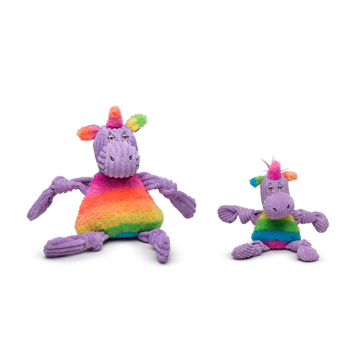 HuggleGroup - Rainbow Unicorn Knottie® Plush Dog Toy