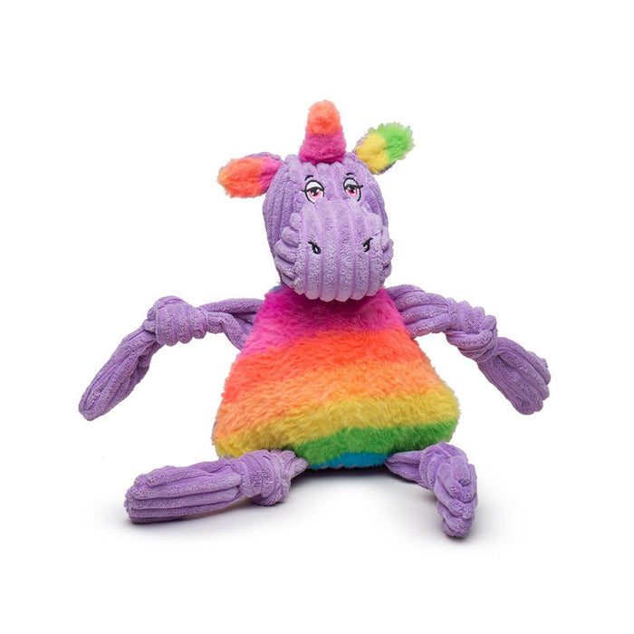 HuggleGroup - Rainbow Unicorn Knottie® Plush Dog Toy
