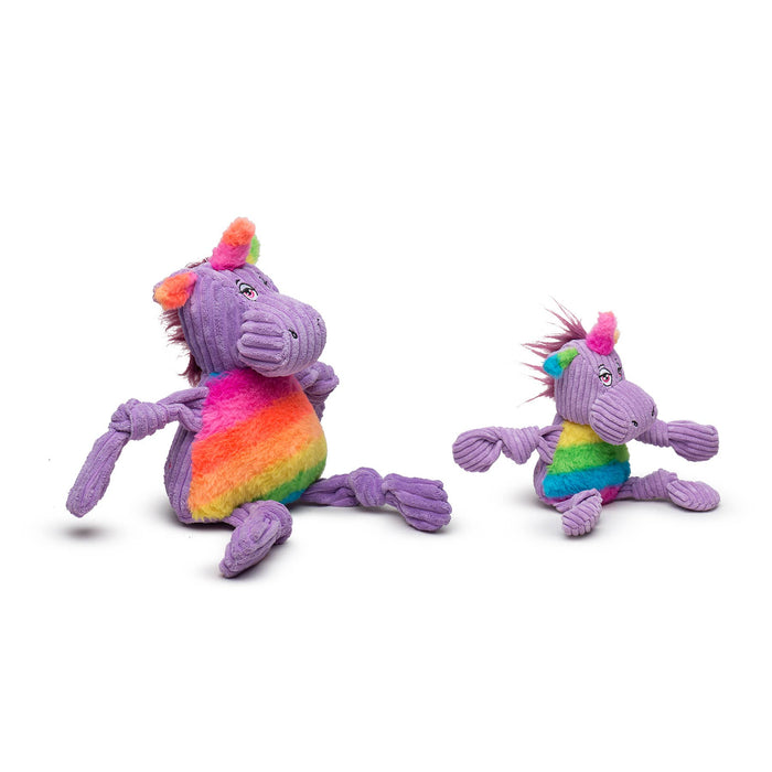 HuggleGroup - Rainbow Unicorn Knottie® Plush Dog Toy