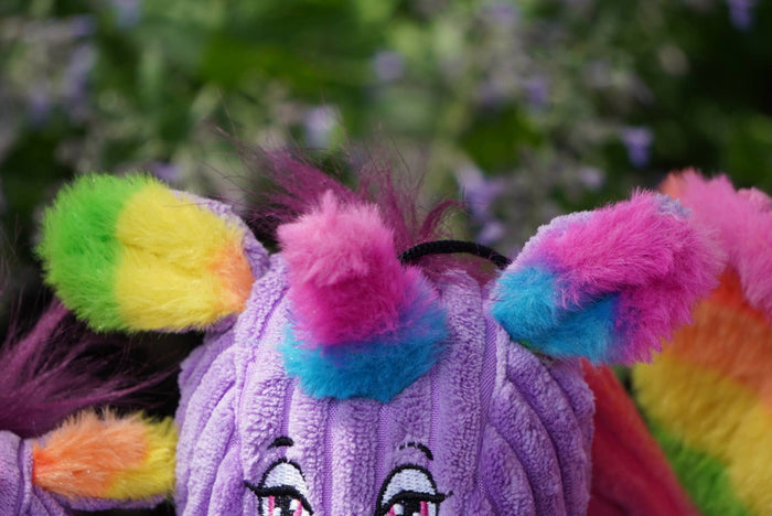HuggleGroup - Rainbow Unicorn Knottie® Plush Dog Toy