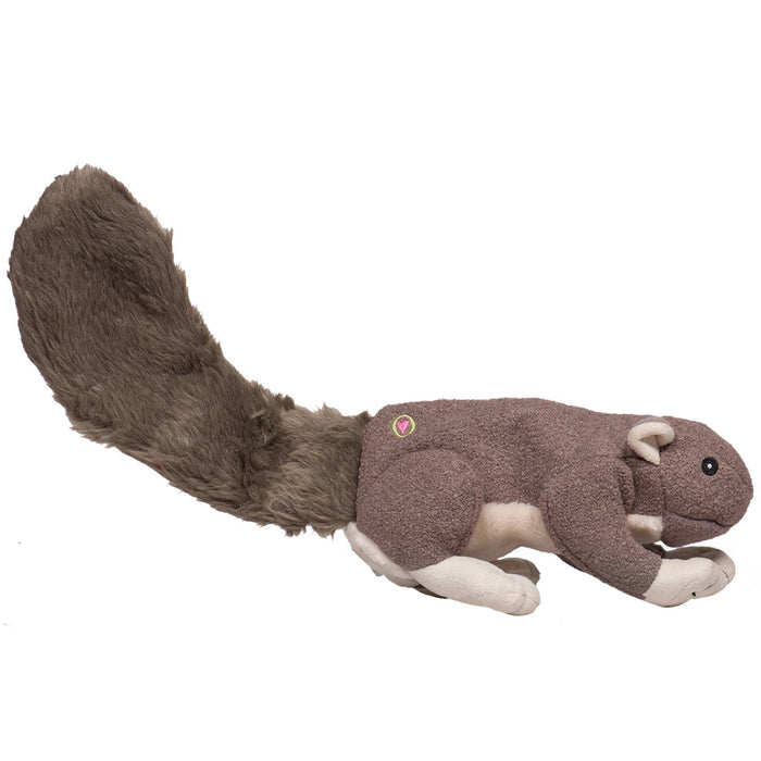 HuggleHounds- Feller Squirrel Plush Dog Toy: Small