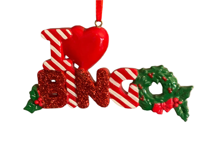I love Bingo, Personalized Ornament