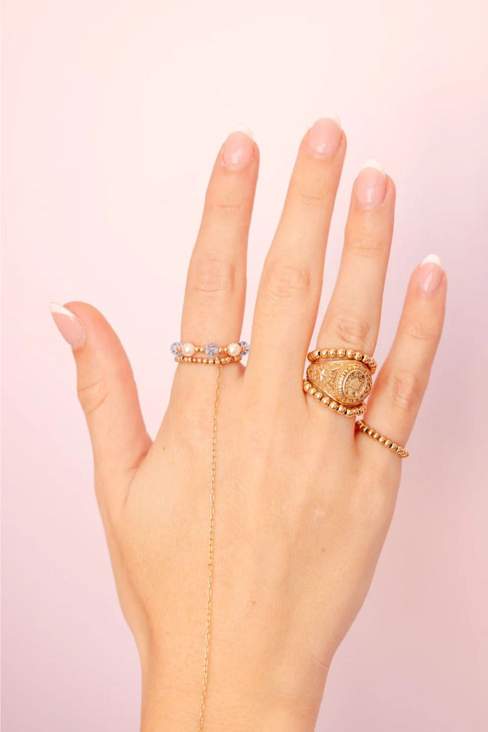 June Ring - Blue Pearl