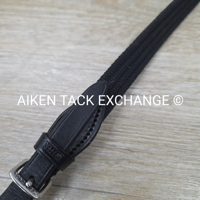 Keiffer Cotton Web Reins, Black, Size Full