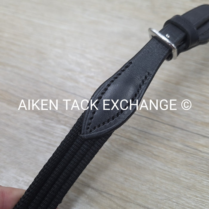 Keiffer Cotton Web Reins, Black, Size Full