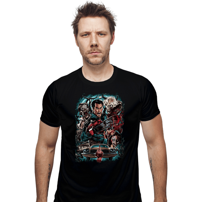Daily_Deal_Shirts Fitted Shirts, Mens / Small / Black Kicking The Devil