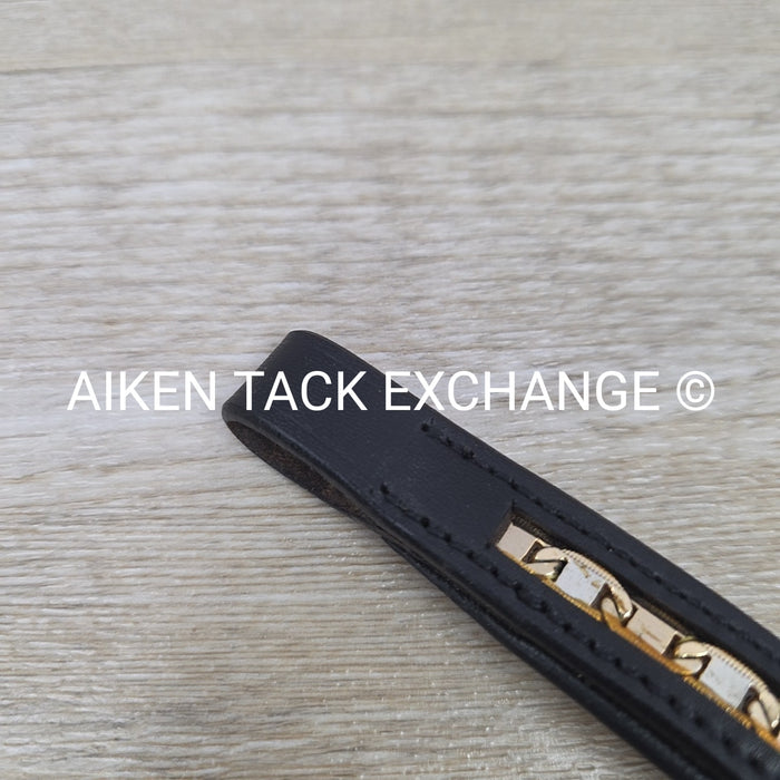 Kieffer Padded Bling Browband, Black, 15.5"