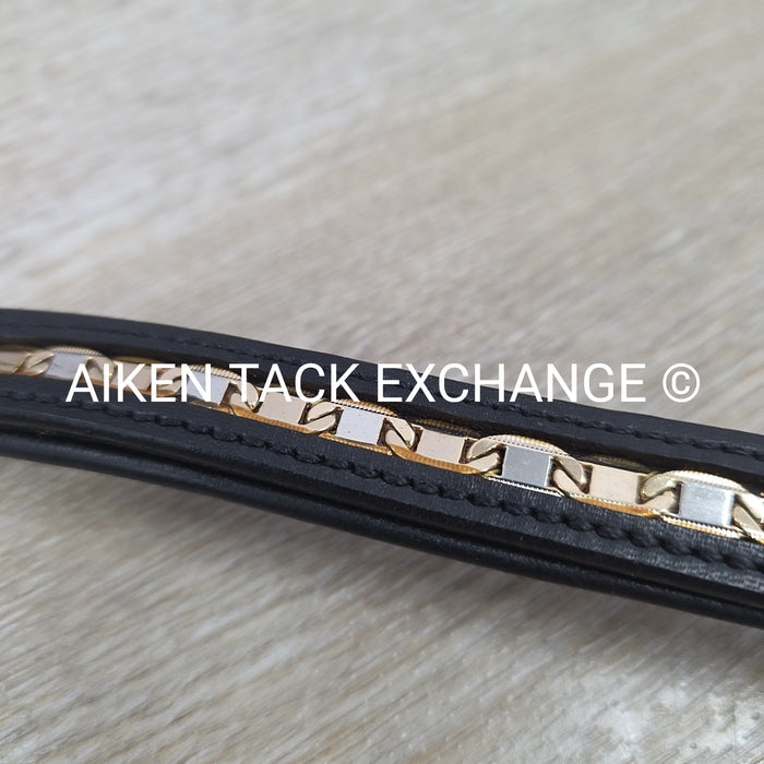 Kieffer Padded Bling Browband, Black, 15.5"
