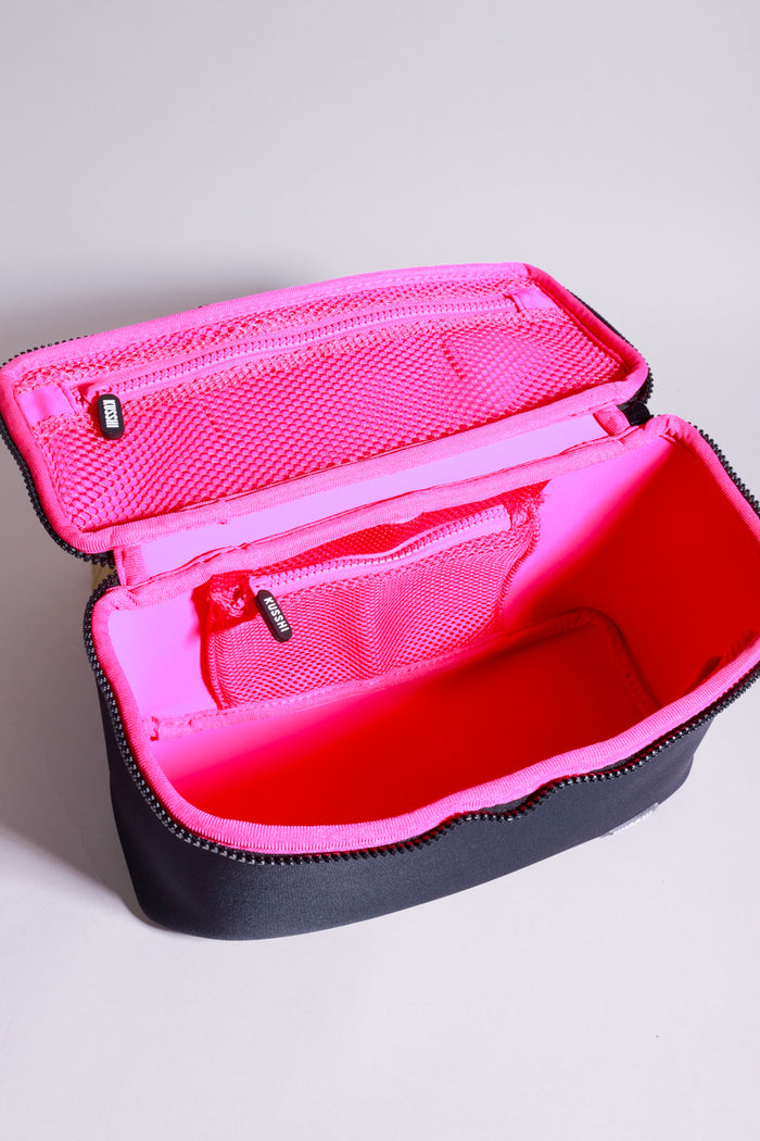 KUSSHI Neoprene Tile Bag - Black/Pink