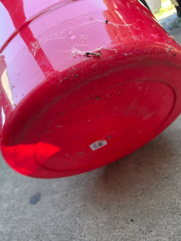 Large Red Plastic Tub w/Rope Handles (B)