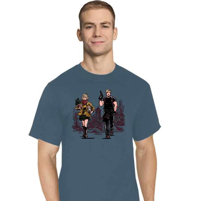 Daily_Deal_Shirts T-Shirts, Tall / Large / Indigo Blue Leon