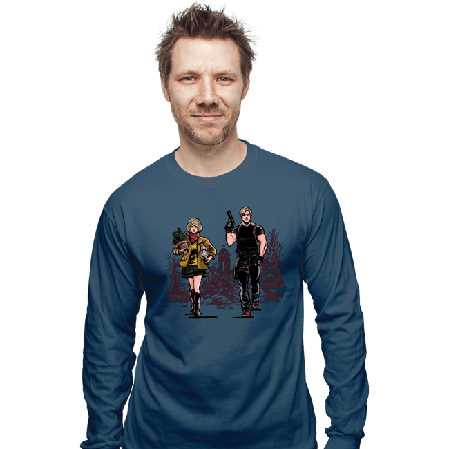 Long Sleeve Shirts, Unisex / Small / Indigo Blue