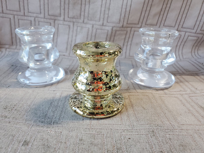 Lot of 3 Tapered Candlesticks