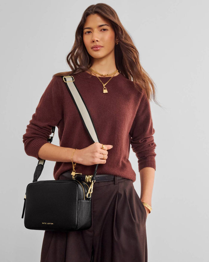 Lottie Large Crossbody Bag in Black