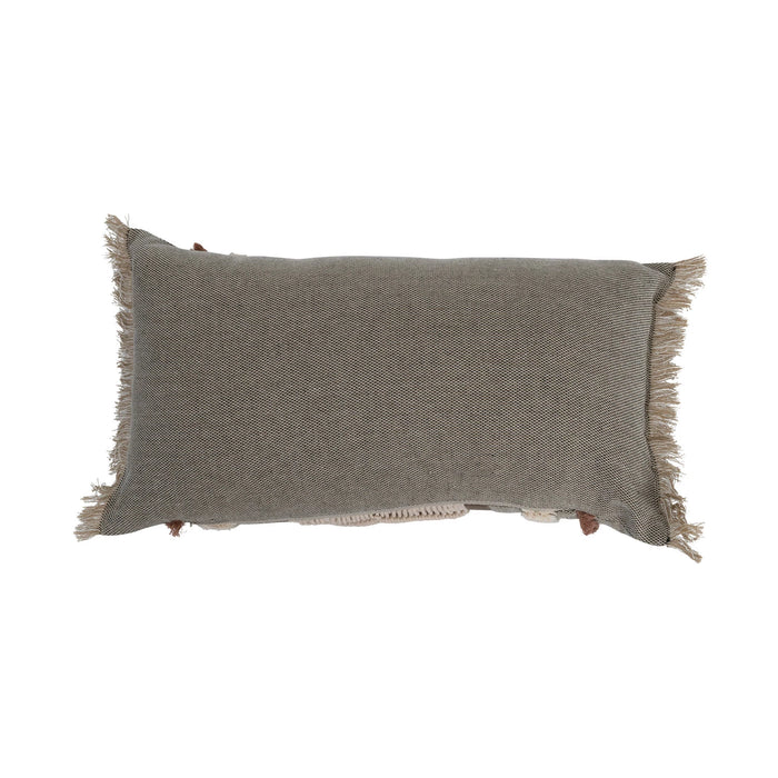 Macrame + Fringe Lumbar Pillow