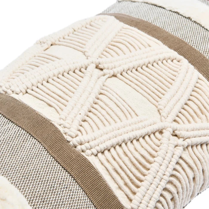 Macrame + Fringe Lumbar Pillow