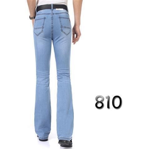 Men's Flared Pants Elastic Denim