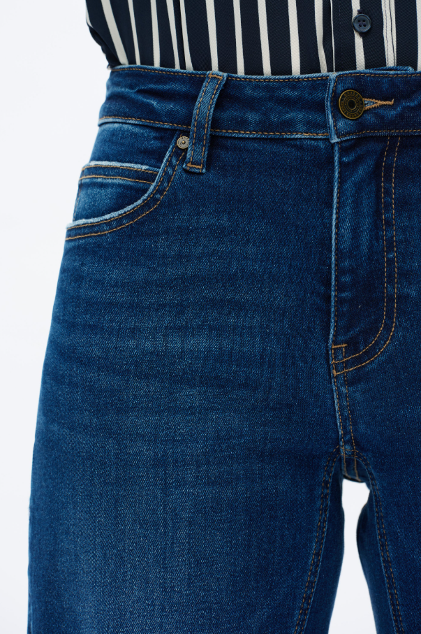 Mid Rise Barrel Jeans, Dark Blue - 13 Hub Lane   |  Barrel Jeans