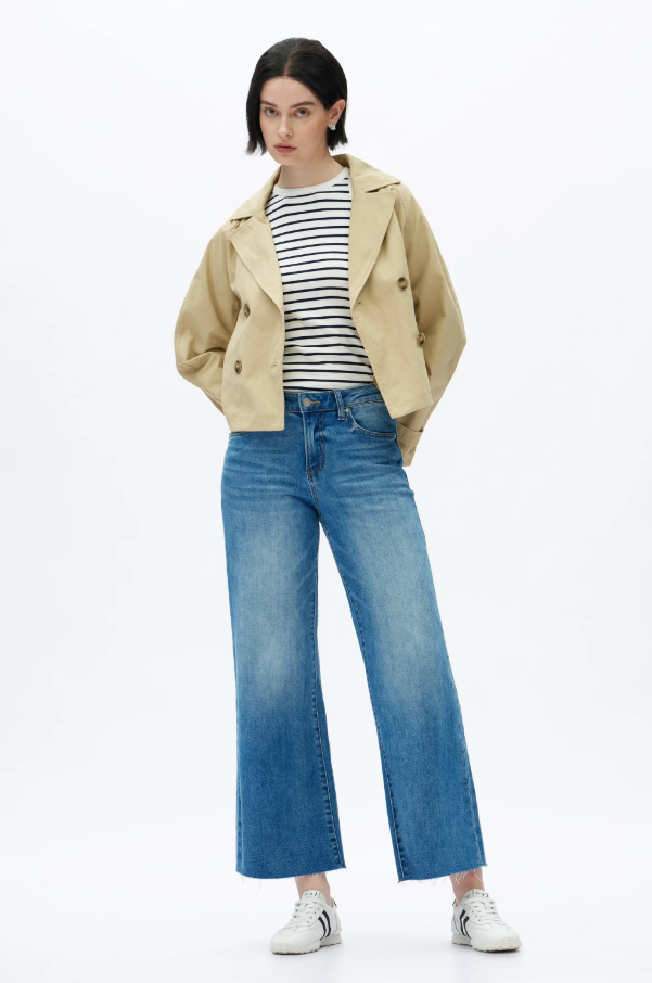 Mid Rise Wide Leg Jeans, Medium Blue - 13 Hub Lane   |  Wide Leg Jeans