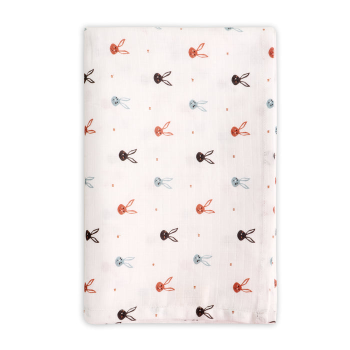 Mini Bunnies Baby Swaddle Blanket (Organic Muslin)