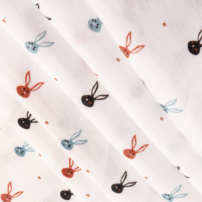 Mini Bunnies Baby Swaddle Blanket (Organic Muslin)