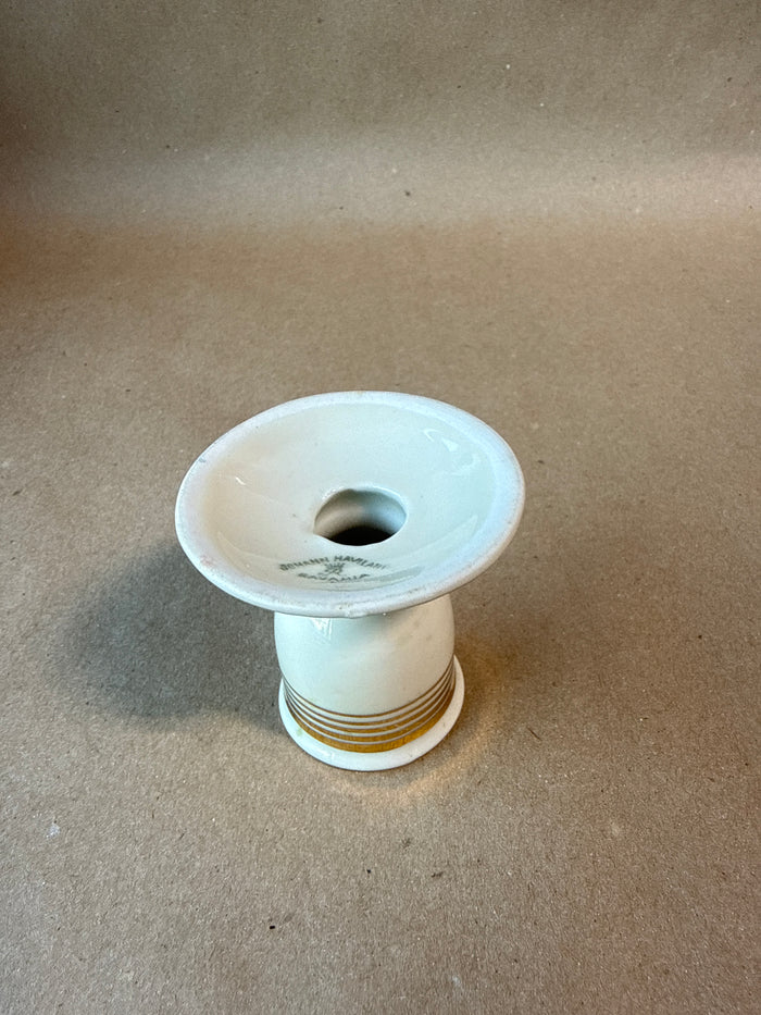 Mini Cream And Gold Johann Haviland Candle Holder
